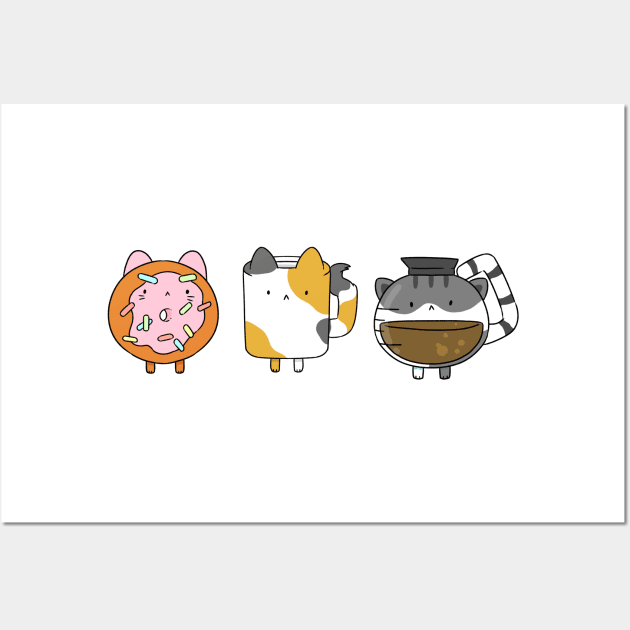 Breakfast cats Wall Art by drawnbyhanna